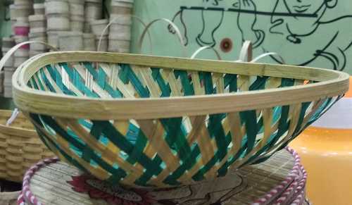 Plain Natural Bamboo Basket