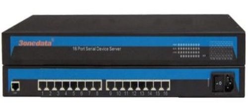 Black 16-Port Rs232, 485, 422 To Ethernet Server