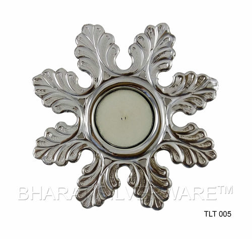 Bharat Silverware Pure Silver Designer Tea Light Holder