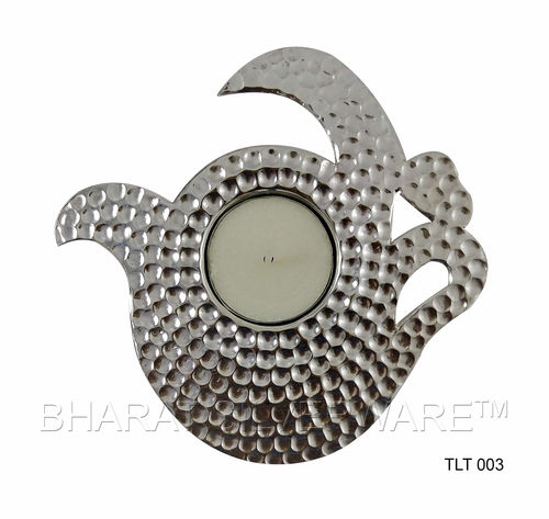 Bharat Silverware Pure Silver Hammered Tea-Light Holder