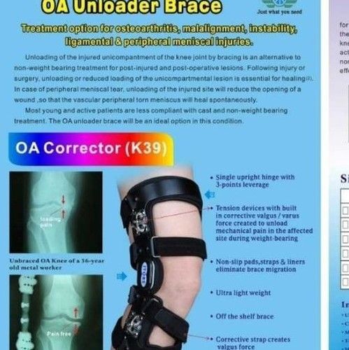 Oa Unloader Hinged Knee Brace For Treatment Option For Osteoarthritis, Malalignment, Instability, Ligamental And Peripheral Meniscal Injuries