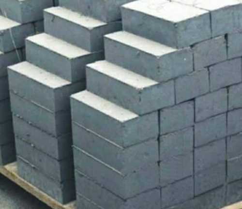 Rectangular Fly Ash Bricks - New, Heat, Fire, Water, and Seepage Resistant | Grey Color, Durable Building Material