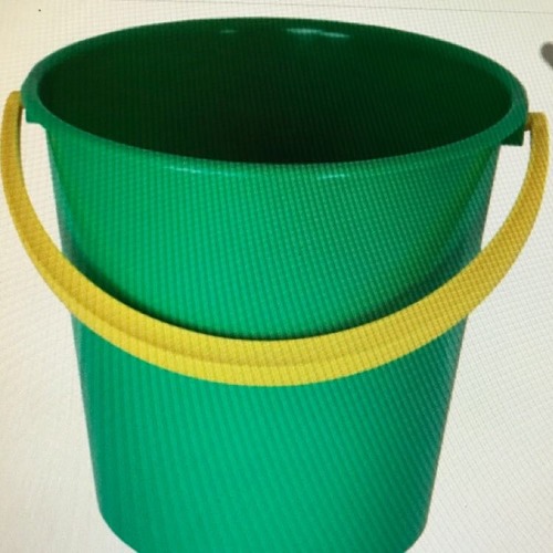 Plastic Buckets With Handle - Virgin Plastic Material, All Sizes Available, Soft Texture, Vibrant Colors of Green, Red, Blue