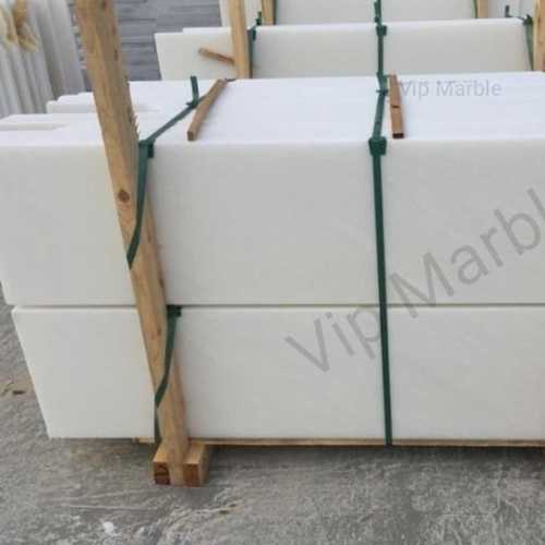 Machine-Cut Polished White Makrana Marble Slab