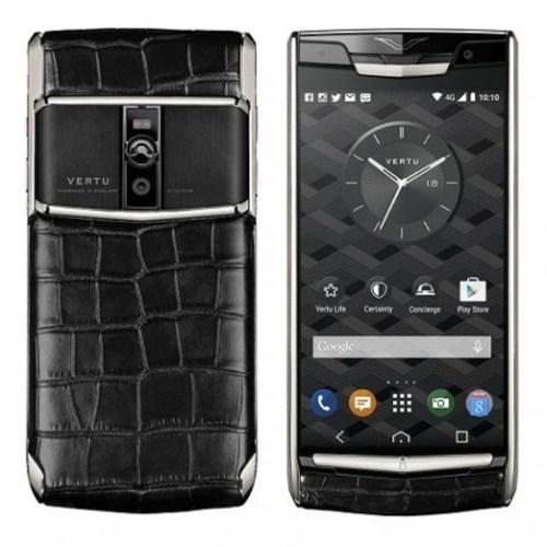 Vertu Signature Touch Black Alligator Silver Mobile Phone Design: Bar