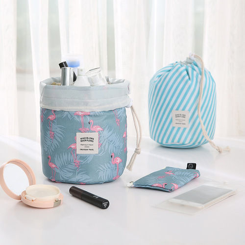 Bucket Barrel Drawstring Cosmetic Bag