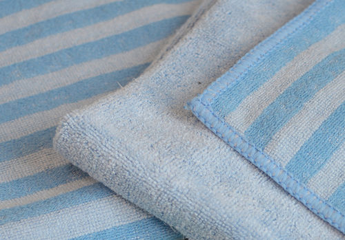 Blue Microfiber Scrub Strip Wash Clean Care Cloth Towel