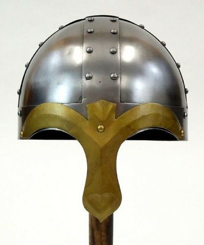 Norman Nasal Helmet Made By Steel And Brass Adult Size Superb In Designing