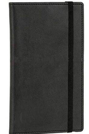 Pocket Jotter - PU Leather, Compact Size Ideal for Executives and Professionals, Durable with Elastic Retainer for Secure Closure