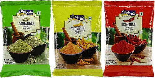 Dried Chuk De Spices Dhania, Haldi (Turmeric), Red Chilli, Lal Mirch Powder 200Gm (Combo Pack)