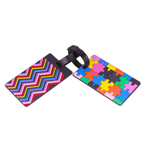 VIAGGI Multi-Color Luggage ID Tag - Rubber Material, 6.5x10.3cm Dimensions | RFID Tape Type, Ideal for Luggage and School Bags, Good Quality