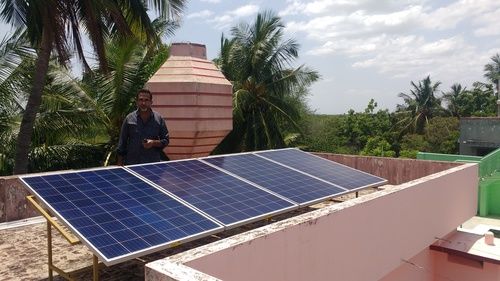 Blue And Grey Easy To Install 1Kw Off Grid Solar System