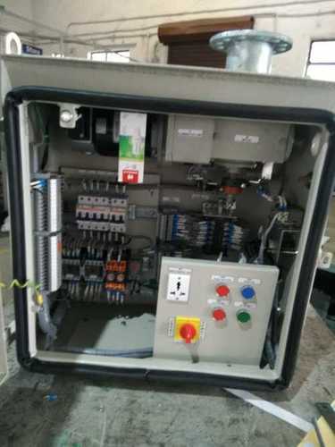 White Electrical Control Panel Box