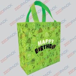 Green Happy Birthday Printed Gifting Bags