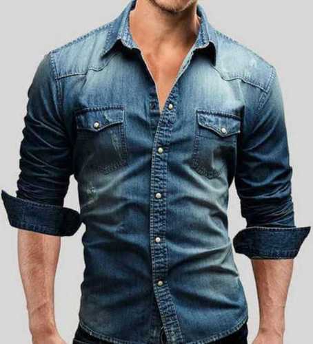 Mens Full Sleeves Denim Shirt