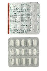 Metformin Ip 500Mg Sr + Glimepiride 2Mg Tablet General Medicines