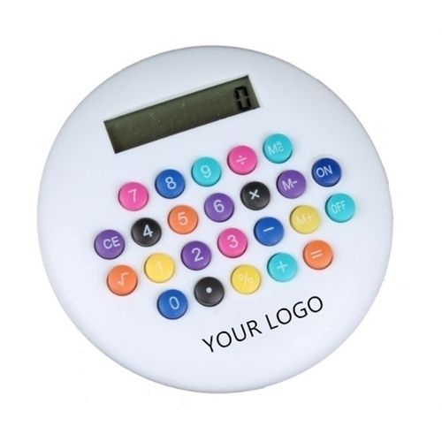 Any Color Portable Round Mini Calculator