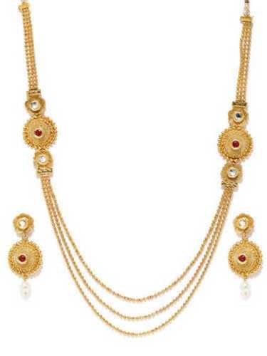 Women Gold Necklace Set