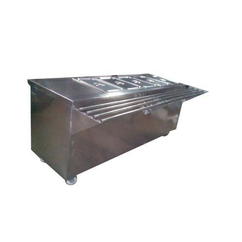 Bain Marie - Rectangular Stainless Steel, Electric Power Source | Ideal for Restaurants and Hotels, Efficient Food Storage and Heating Solution