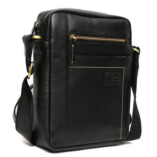 Black Artificial Leather Shoulder Bag