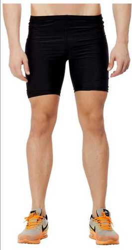 Black Mens Casual Plain Shorts