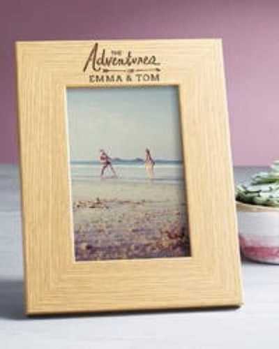 Yellow Wooden Natural Finish Photo Frame