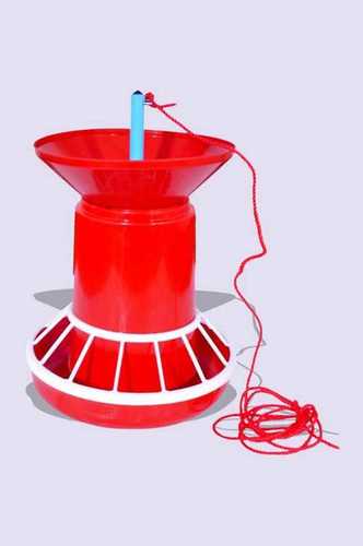 Red Plastic Poultry Jumbo Feeder