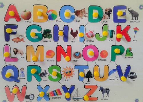 Multicolor WOODEN ABCD BOARD FOR KIDS, Child Age Group: 0-3 Yrs