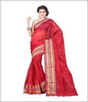 Soft Texture Red Ladies Saree