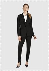 Corporate Female Black Blazer Size: Medium