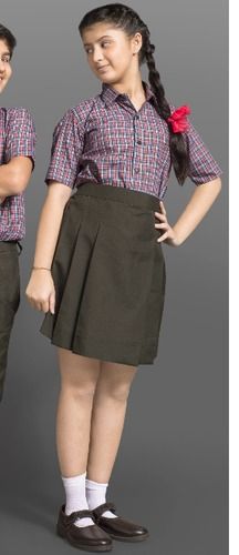 Cotton Soft Texture Girls School Uniform