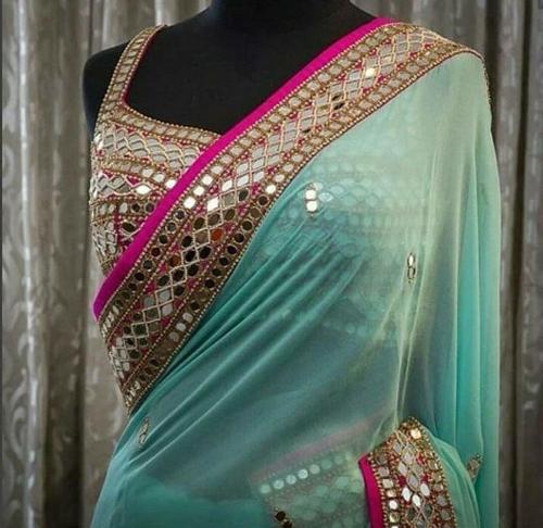 Stone Work Georgette Saree