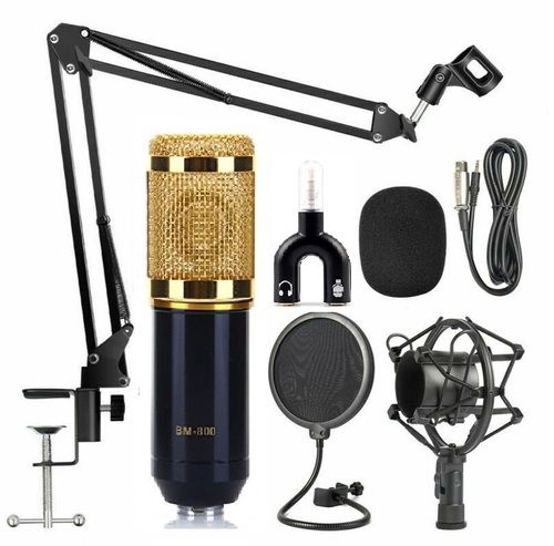 Black Bm800 Condenser Microphone Kit Set