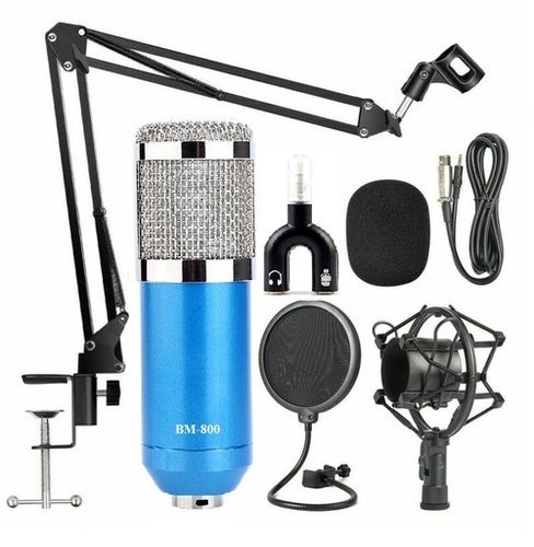 Bm800 Condenser Microphone Kit Set Blue Frequency (Mhz): 20Hz-20Khz Kilohertz ( Khz )