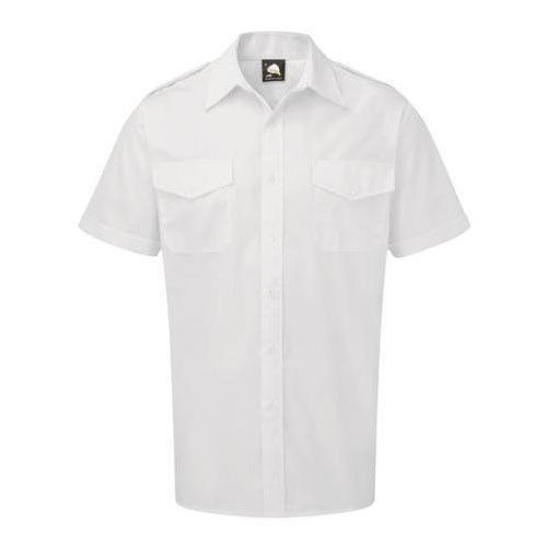 White Premium Pilot Half Sleeves Shirt