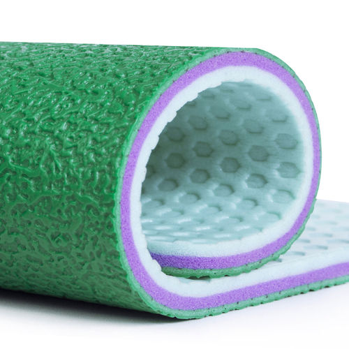 Green Customized Pvc Sports Badminton Flooring