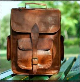 Exquisite Design Leather College Backpack