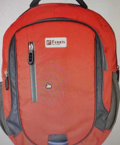 Red Laptop Backpack Canvas Bag 