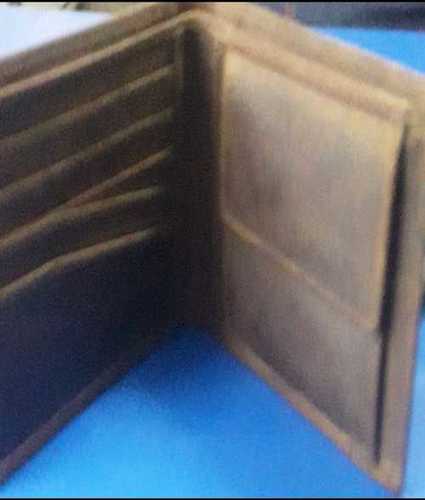 Mens Brown Leather Wallet Size: Custom