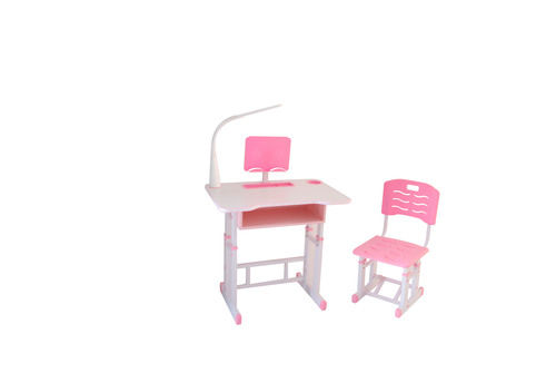 Mdf Plastic Metal Pink Color Kids Desk