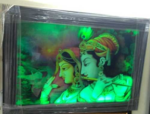 Glass Radha Krishna Led Photo Frame