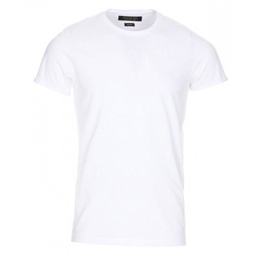 Cotton Mens White Plain T Shirt