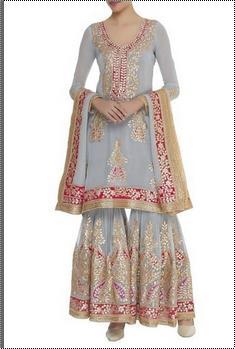 Multi Color Intricate Design Ladies Sharara