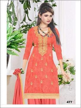 Green Trendy Design Ladies Cotton Suit