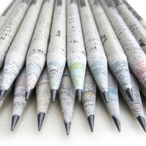 Recycled Newspaper Eco Friendly Pencils