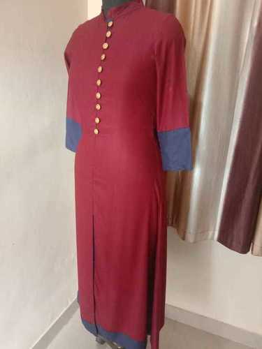 Red Gorgeous And Beautiful Heavy Rayon Kurtis