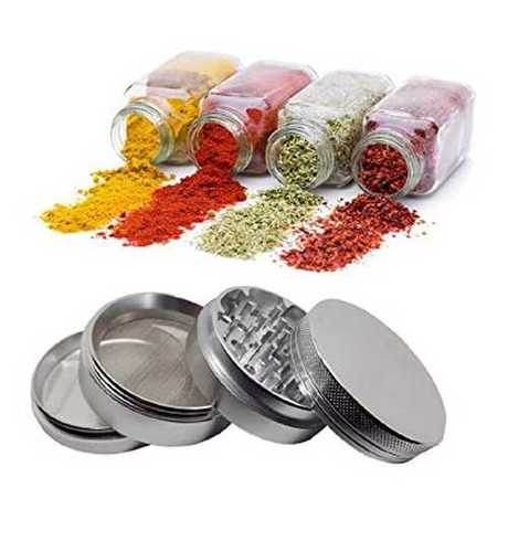 Available In Different Color Grinder Herb Grinder (4.5 Cm) With Zero Noise Plastic Ring And Magnetic Cap