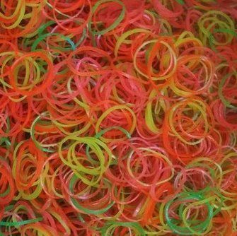 Multicolor 2 Inch Nylon Poly Rubber Bands