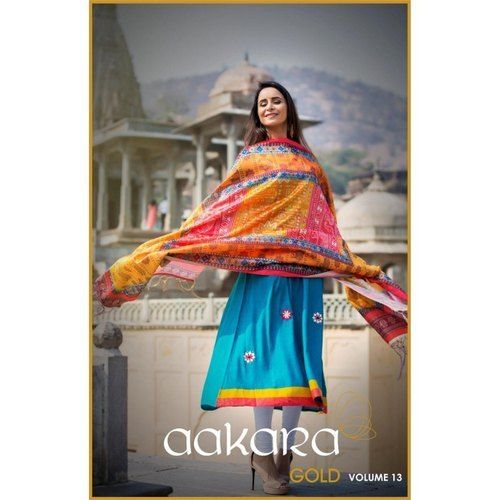 All Colors Rayon Designer Long Kurti With Digital Printed Dupatta