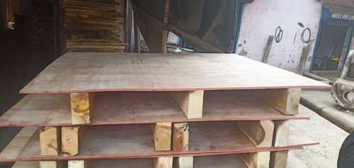 Light Brown Rectangular Shape Wooden Pallet